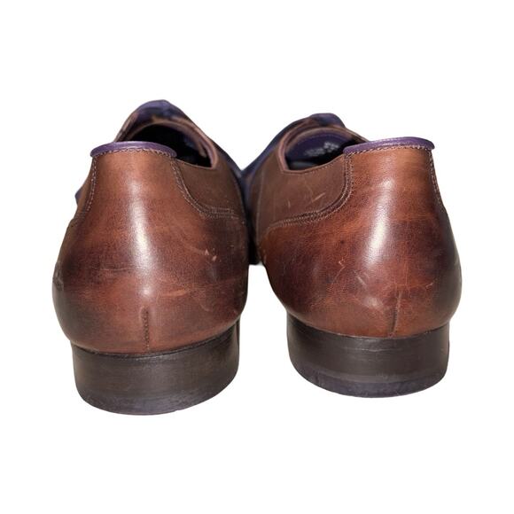Ted Baker Martt 2 Brown Burnished Leather Derby Shoes    Size: US 11 main image 2
